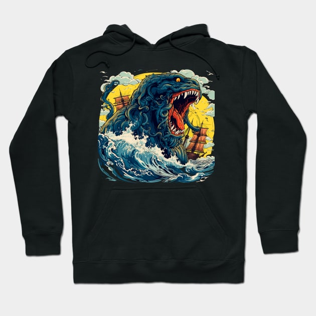 Giant Sea Monster Hoodie by Fatal_Des